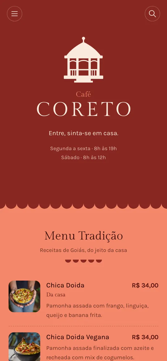 Café Coreto digital menu by DotMenu