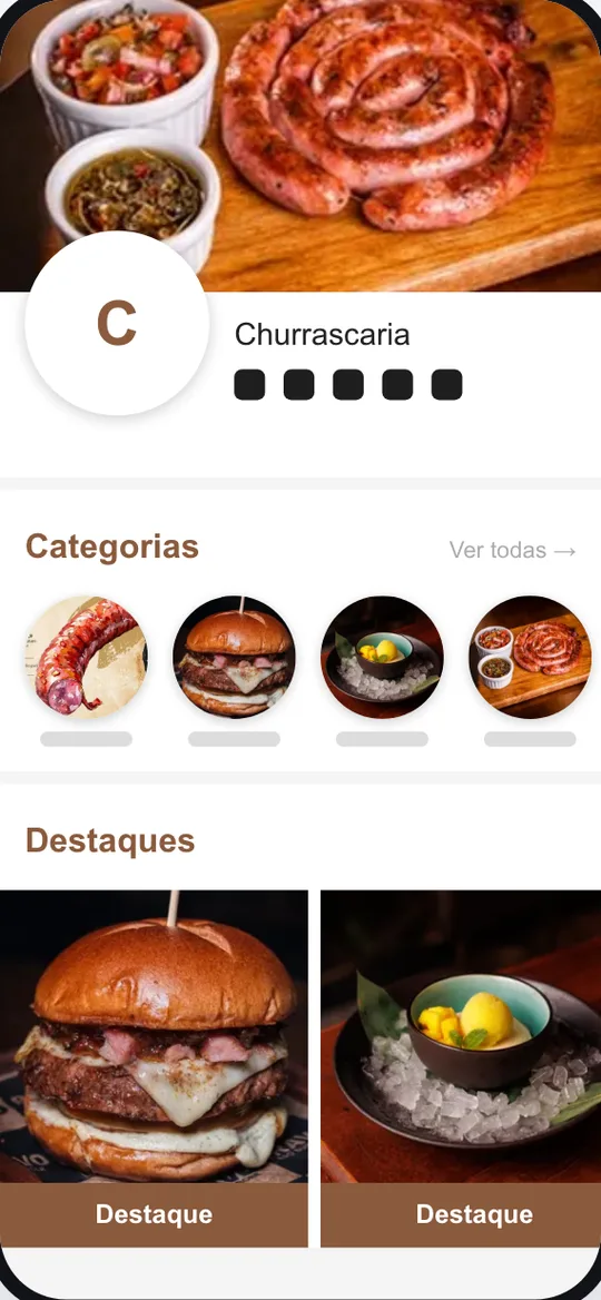 Template menu for a steakhouse